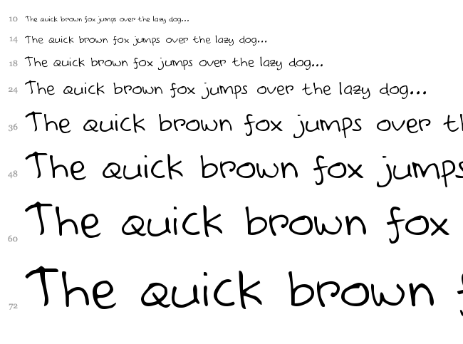 Dear Hand font waterfall